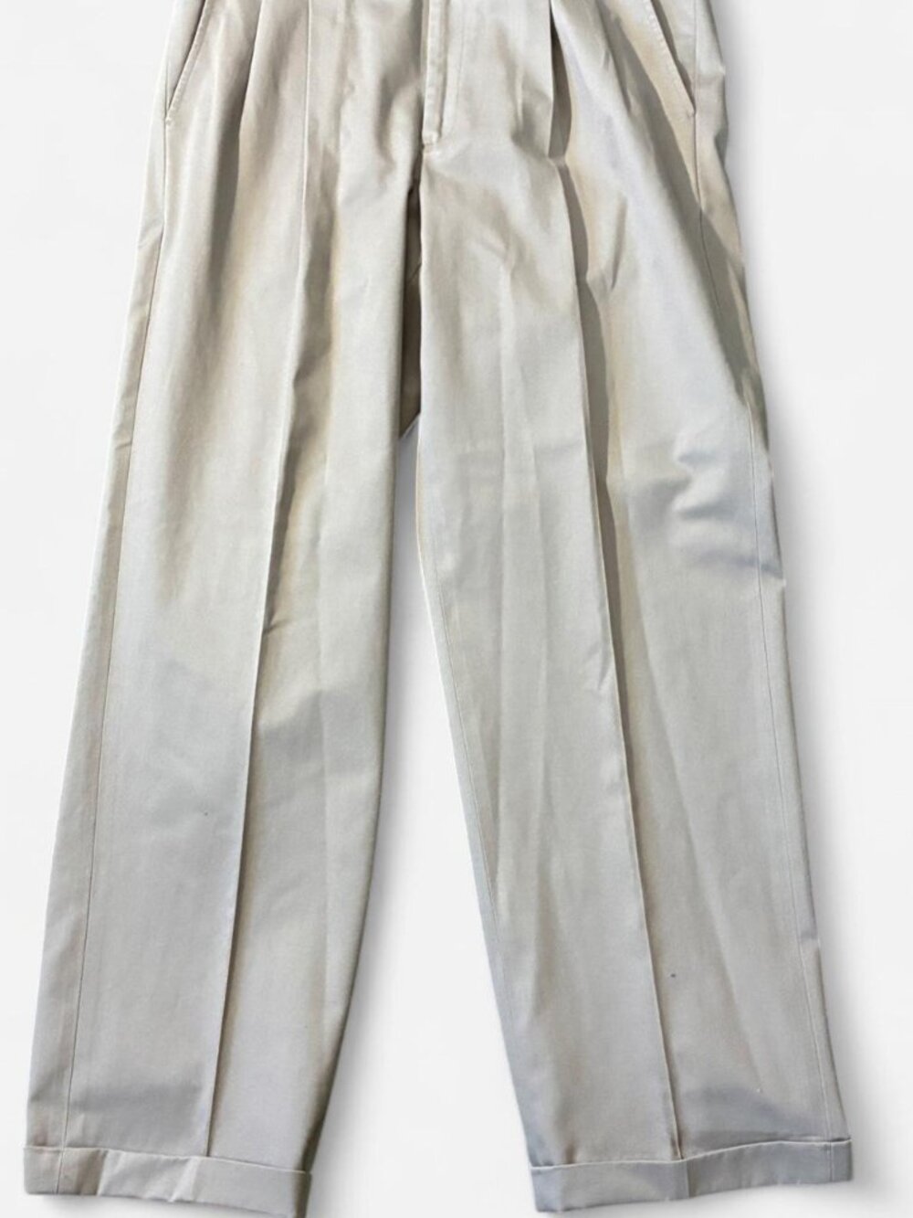 L.L.Bean Men's Tan Pleated Pants